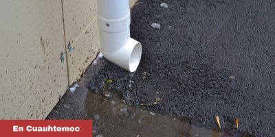 Desazolve de bajada pluvial en la cuauhtemoc